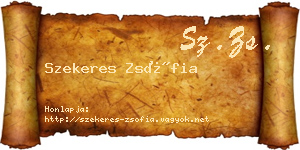 Szekeres Zsófia névjegykártya