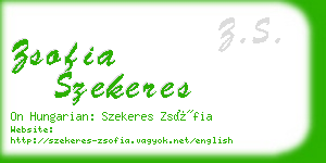 zsofia szekeres business card